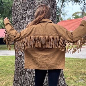 Oversize S Western Ranch Boho Fringe Utility Jacket No. One. Cares